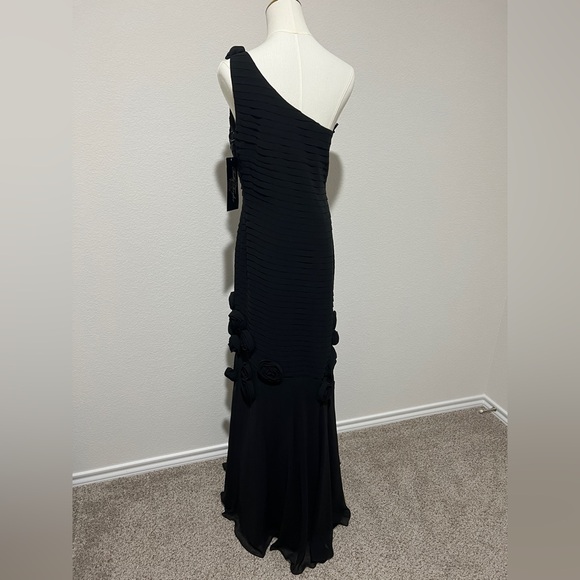 Tally Taylor Black One Shoulder Evening Cocktail Dress - Picture 4 of 7
